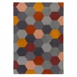 Flair Rugs Wollteppich Moderno Muno - Wolle - Multi - 120 x 170 cm