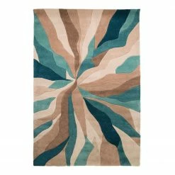 Flair Rugs Kurzflorteppich Splinter I - Polyester - Petrol - 120 x 170 cm