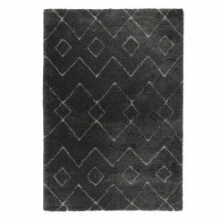 Flair Rugs Hochflorteppich Imari - Polypropylene - Anthrazit - 120 x 170 cm