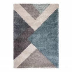 Flair Rugs Hochflorteppich Zula - Polypropylene - Anthrazit / Petrol - 200 x 290 cm