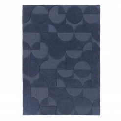 Flair Rugs Wollteppich Gigi - Wolle - Blau - 160 x 230 cm
