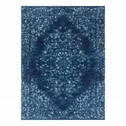 Nouristan Kurzflorteppich Pandeh - Polypropylen - Mitternachtsblau - 160 x 230 cm