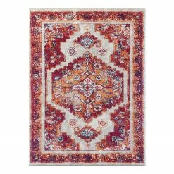 Nouristan Kurzflorteppich Daber - Polypropylen - Rot - 120 x 170 cm