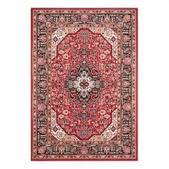 Nouristan Kurzflorteppich Skazar Isfahan - Polypropylen - Ziegelrot - 80 x 150 cm
