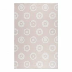 Happy Rugs Kinderteppich Doubledots - Polyester / Baumwolle - Sand / Weiß - 90 x 160 cm
