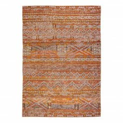 Louis De Poortere Kurzflortepppich Kilim Riad Orange - Baumwolle - 170 x 240 cm