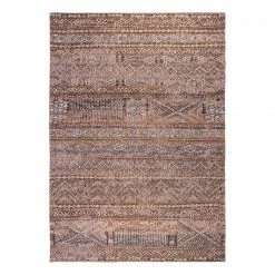 Louis De Poortere Kurzflorteppich Kilim Agdal Brown - Baumwolle - 170 x 240 cm
