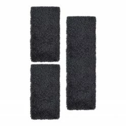 Luxor living Bettumrandung Levanto Deluxe (3-teilig) - Polyester / Lurex - Anthrazit