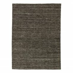 Astra Wollteppich Martina - Wolle / Viskose - Dunkelgrau / Braungrau - 90 x 160 cm