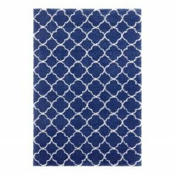 Mint Rugs Hochflorteppich Luna - Kunstfaser - Blau - 120 x 170 cm