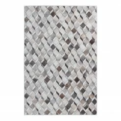 Obsession Kurzflorteppich My Bonanza V - Polyester - Weiß / Grau - 160 x 230 cm
