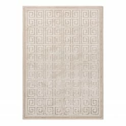 Sehrazat Kurzflorteppich Lara 703 - Polyester - Beige - 80 x 150 cm
