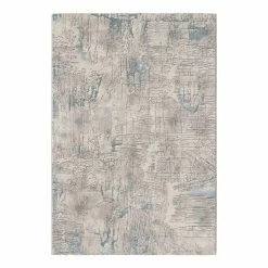 Sehrazat Kurzflorteppich Amatis 6630 - Polyester - Blau / Beige - 200 x 290 cm