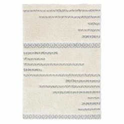 Sehrazat Hochflorteppich Bahama 8823 - Polypropylen - Creme / Grau - 120 x 170 cm