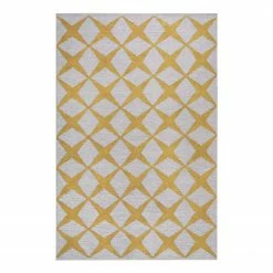 Esprit Home Kurzflorteppich Caledon - Polyester - Beige / Senfgelb - 160 x 230 cm