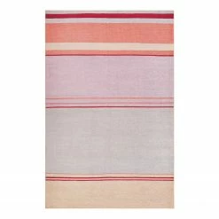Esprit Home Kurzflorteppich Cleft - Polyester - Grau / Rosa - 120 x 170 cm