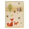 Esprit Home Kinderteppich E-Fox in the Wood - Polyester - Beige - 120 x 170 cm