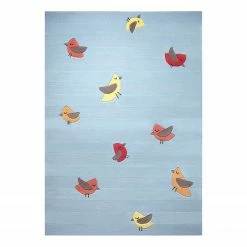 Esprit Home Kinderteppich Birdie - Kunstfaser - Blau - 120 x 180 cm
