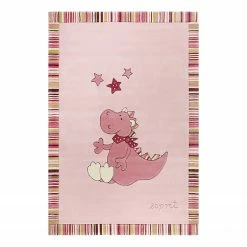 Esprit Home Kinderteppich Sweet Dragon - Kunstfaser - Pink - 140 x 200 cm