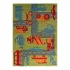 Sigikid Kinderteppich Traffic - Kunstfaser - Grün - 133 x 200 cm