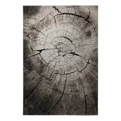 Wecon Home Kurzflorteppich Wild Oak - Kunstfaser - Creme / Grau - 80 x 150 cm
