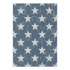 Top Square In-/Outdoorteppich Essenza III - Polypropylen - Blau / Weiß