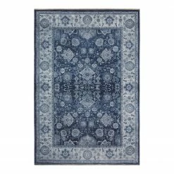 Nouristan Teppich Maschad Chora - Baumwolle / Polyester Chenille - Blau - 160 x 230 cm