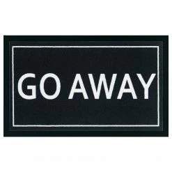 Top Square Fußmatte Go Away - Polyamid - Schwarz / Creme