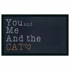 Top Square Fußmatte You, Me and the Cat - Polyamid - Anthrazit