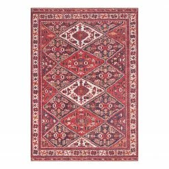 ELLE DECORATION Teppich Afghan Kelim I - Webstoff - Weinrot - 160 x 230 cm