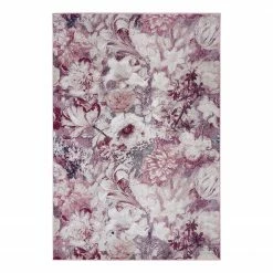 Mint Rugs Kurzflorteppich Flower Symphony - Polypropylen - Creme / Altrosa - 80 x 150 cm
