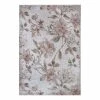 Nouristan Kurzflorteppich Aubusson Jardin - Polyester, Polypropylen - Creme / Altrosa - 80 x 150 cm