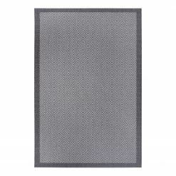 Top Square Teppich Burzet - Polypropylen - Silber / Grau - 80 x 150 cm