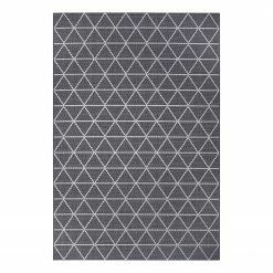 Top Square Teppich Audrieu II - Polypropylen - Silber / Grau - 80 x 150 cm