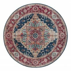 Nouristan Teppich Sylla - Polypropylen - Indigoblau