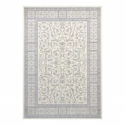 Top Square Kurzflorteppiche Antique Nain - Mischgewebe - Creme / Blau