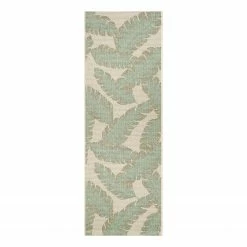 Top Square In-/Outdoor-Läufer Ferrette - Polypropylen - Champagne / Grün