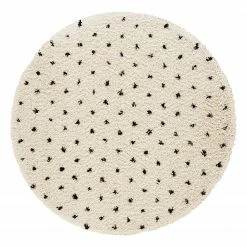 Top Square Hochflorteppich Valbonne II - Polypropylen - Creme / Schwarz