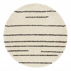 Top Square Hochflorteppich Gonesse II - Polypropylen - Creme / Schwarz