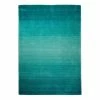 THEKO die markenteppiche Wollteppich Wool Star - Schurwolle - Türkis - 140 x 200 cm