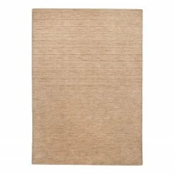 THEKO die markenteppiche Kurzflorteppich Manhattan - Schurwolle - Beige - 70 x 140 cm