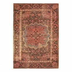 Tom Tailor Kurzflorteppich Funky Orient Ghom - Flachgewebe - Rot - 75 x 140 cm
