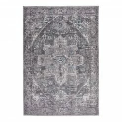Tom Tailor Läufer Funky Orient Tabriz - Flachgewebe - Grau - 75 x 290 cm
