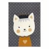 Hanse Home Kinderteppich Kitty Bonny - Polypropylen - Dunkelgrau - 160 x 220 cm