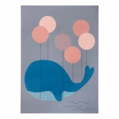 Hanse Home Kinderteppich Whale Buddy - Polypropylen - Grau - 160 x 220 cm