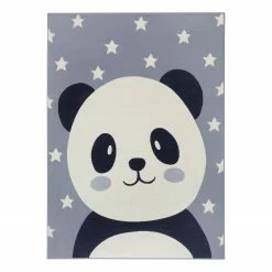 Hanse Home Kinderteppich Panda Pepples - Polypropylen - Grau - 160 x 220 cm