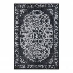 Top Square Kurzflorteppich Jeumont - Polyester - Schwarz - 160 x 230 cm