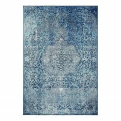 Top Square Kurzflorteppich Biniville - Polyester - Blau - 200 x 290 cm