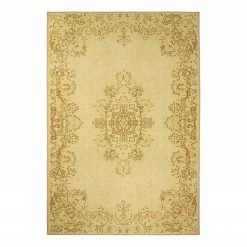 Top Square Kurzflorteppich Thillois - Polyester - Gold - 200 x 290 cm