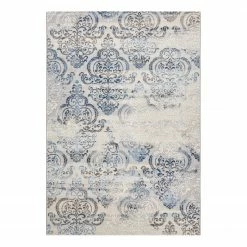 Mint Rugs Kurzflorteppich Favio - Polypropylen - Silber / Dunkelblau - 120 x 170 cm